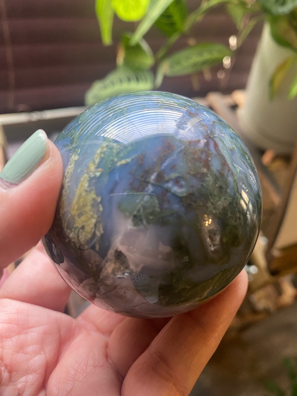 🌈 SOLD 🌈 Moss Agate Sphere